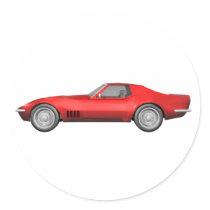 1970 Corvette Sports Car: Red Finish Stickers