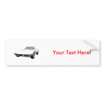 1970 Corvette Sports Car: White Finish Bumper Sticker