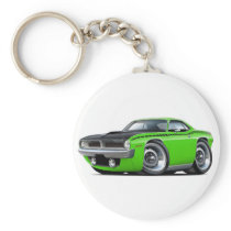 1970 Cuda AAR Lime Car Keychain