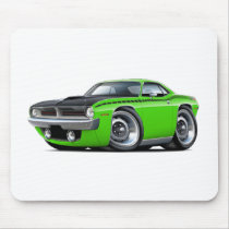 1970 Cuda AAR Lime Car Mouse Pads