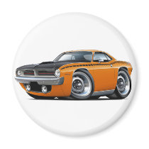 1970 Cuda AAR Orange Car Fridge Magnet