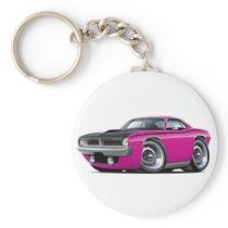 1970 Cuda AAR Pink Car Keychains