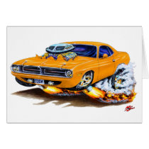 1970 Cuda Orange Car Card