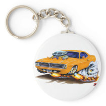 1970 Cuda Orange Car Keychains