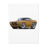 1970 GTO Judge Gold Car Post Cards