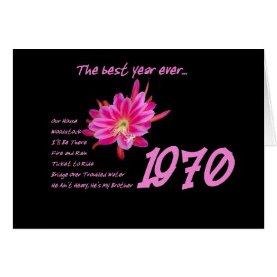 1970 - Hit Songs and the Best Year Ever Card by JaclinArt