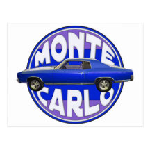 1970 monte carlo midnight blue postcards
