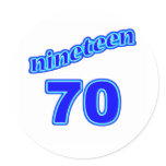 1970 Nineteen 70 Sticker