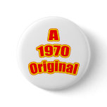 1970 Original Red Pinback Button