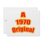 1970 Original Red Personalized Announcements