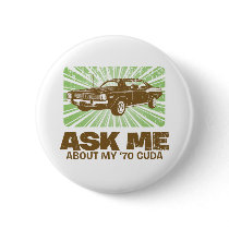 1970 Plymouth Barracuda Pinback Button