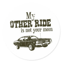 1970 Plymouth Barracuda Round Sticker