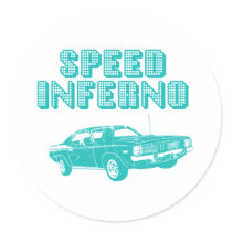 1970 Plymouth Barracuda Round Sticker