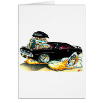 1970 Plymouth Cuda Black Car Greeting Cards