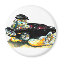 1970 Plymouth Cuda Black Car Magnet