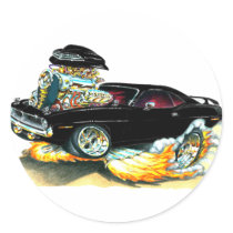 1970 Plymouth Cuda Black Car Sticker