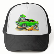 1970 Plymouth Cuda Green Car Trucker Hats