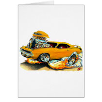 1970 Plymouth Cuda Orange Car Card