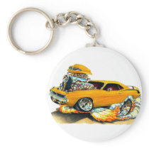 1970 Plymouth Cuda Orange Car Keychains
