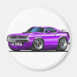 1970 Plymouth Cuda Purple Car Fridge Magnets