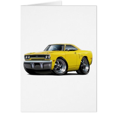 1970 Plymouth GTX Yellow Car Greeting Card by maddmaxart