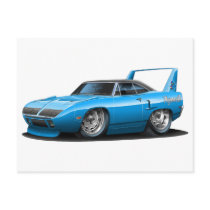 1970 Plymouth Superbird Blue Car postcards by maddmaxart 1970 Plymouth Superbird Blue Car postcards