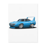 1970 Plymouth Superbird Blue Car Postcard