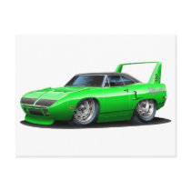 1970 Plymouth Superbird Green Car postcards by maddmaxart 1970 Plymouth Superbird Green Car postcards