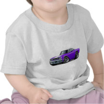 1970 Roadrunner Purple-White Stripe Tee Shirts
