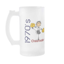 1970’s Cheerleader Stick Figure Coffee Mugs