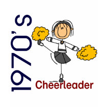 1970’s Cheerleader Stick Figure t-shirts