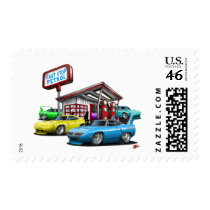 1970 Superbird Gas Station Postage Stamp
