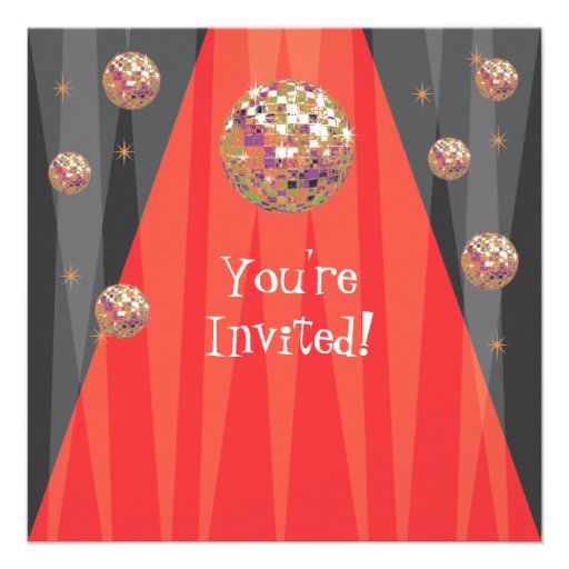 1970's Disco Party Invitation