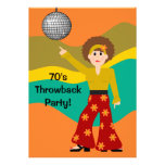 1970's Disco Theme Party Custom Announcements