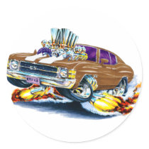 1971-72 Chevelle Brown-White Car Stickers