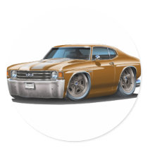 1971-72 Chevelle Brown-White Car Stickers