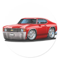 1971-72 Chevelle Red Car Sticker