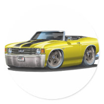 1971-72 Chevelle Yellow-Black Convertible Stickers
