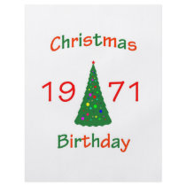 1971 Christmas Birthday Flyer Design