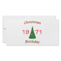 1971 Christmas Birthday Customized Photo Card