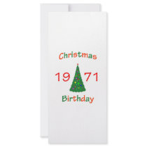 1971 Christmas Birthday Rack Cards