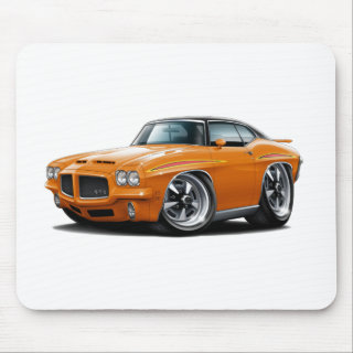 1971 GTO Judge Orange-Black Top Mousepad