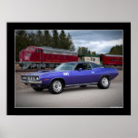 1971 Plymouth Barracuda Cuda Muscle Car Poster posters