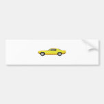 1972 Camaro Z28: Muscle Car: Yellow Finish: Bumper Stickers