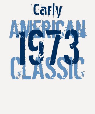 1973 Birthday Year American Classic Navy White T Shirt