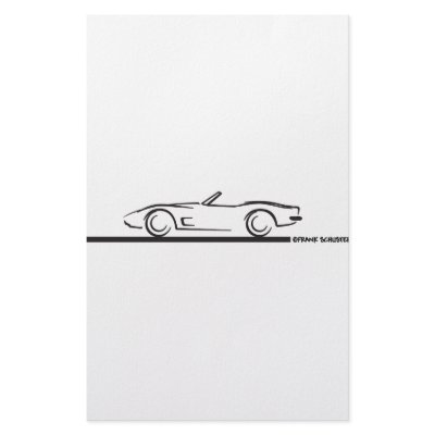 1973 Corvette Convertible BLK Personalized Stationery by frengi