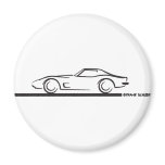 1973 Corvette Hardtop BLK Refrigerator Magnet