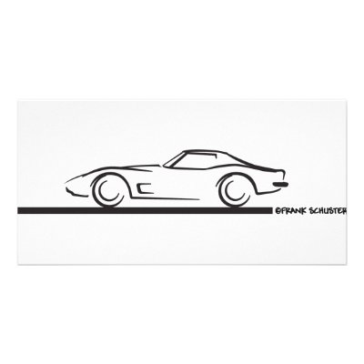 1973 Corvette Hardtop BLK Photo Card by frengi