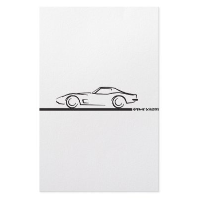 1973 Corvette Hardtop BLK Stationery Paper by frengi