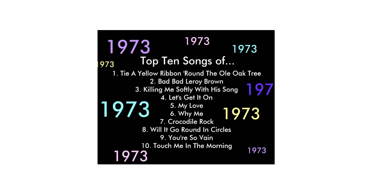 1973-songs-postcard-zazzle